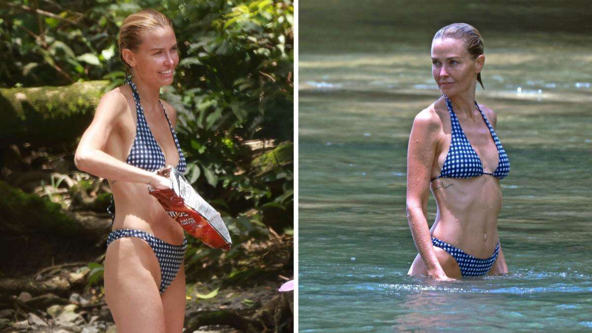 Lara Worthington enjoys bag of Doritos in cheeky bikini