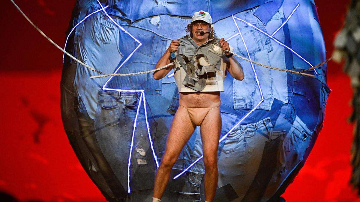 Eurovision singer shocks fans with ALMOST NAKED performance