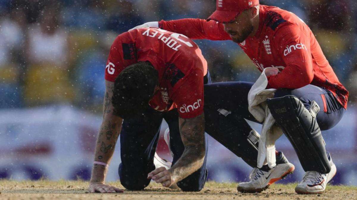 Injured England bowler Topley fined for smashing chair