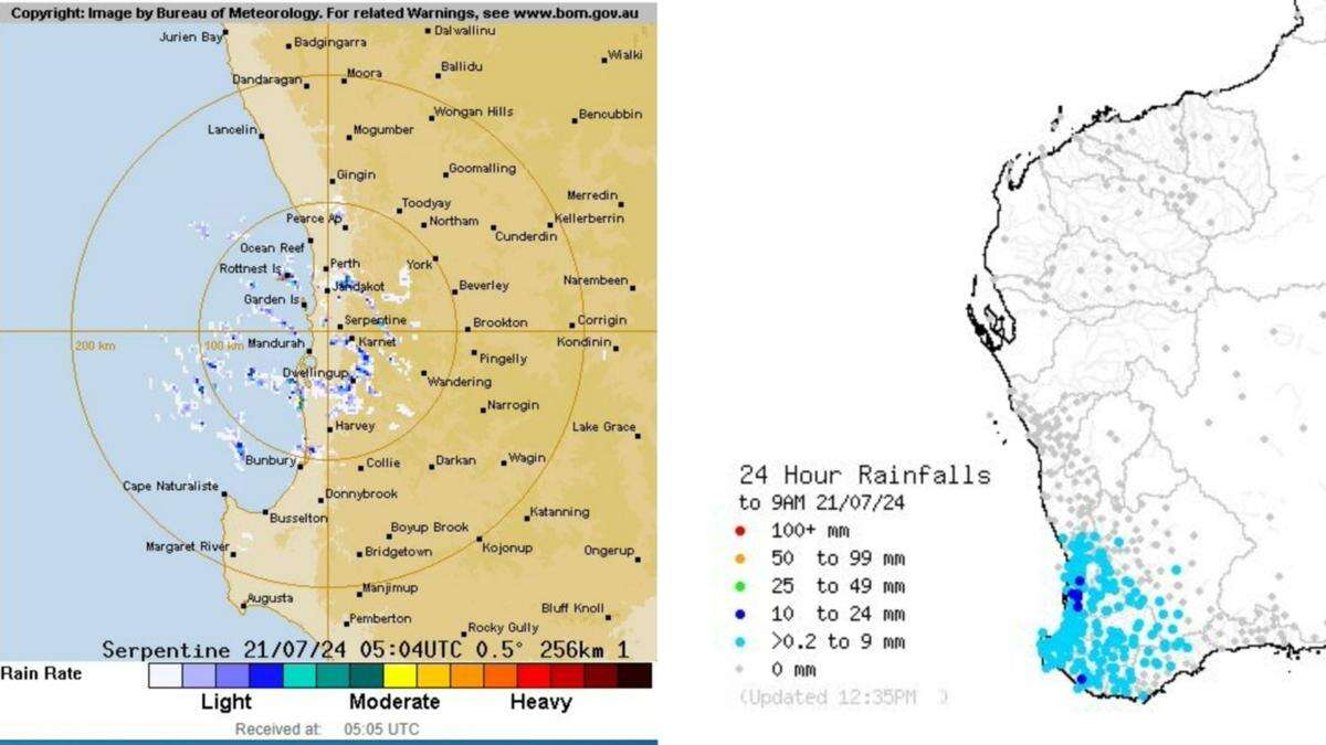 Rain, strong winds & possible storms to smash WA this week