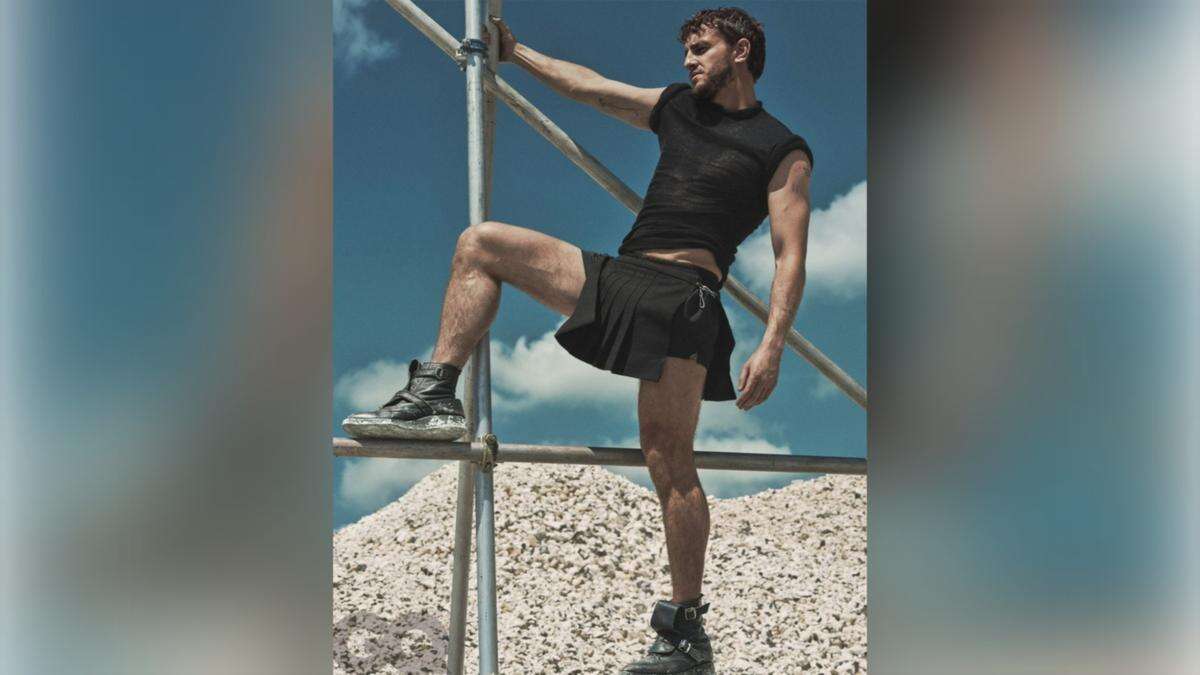 Kilty as charged: Gladiator star gives it a bit of leg in GQ