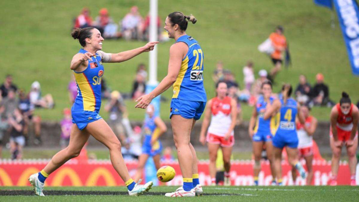 Suns hold off Swans for first AFLW win of season