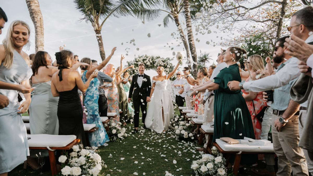 Bali wedding complete with fireworks