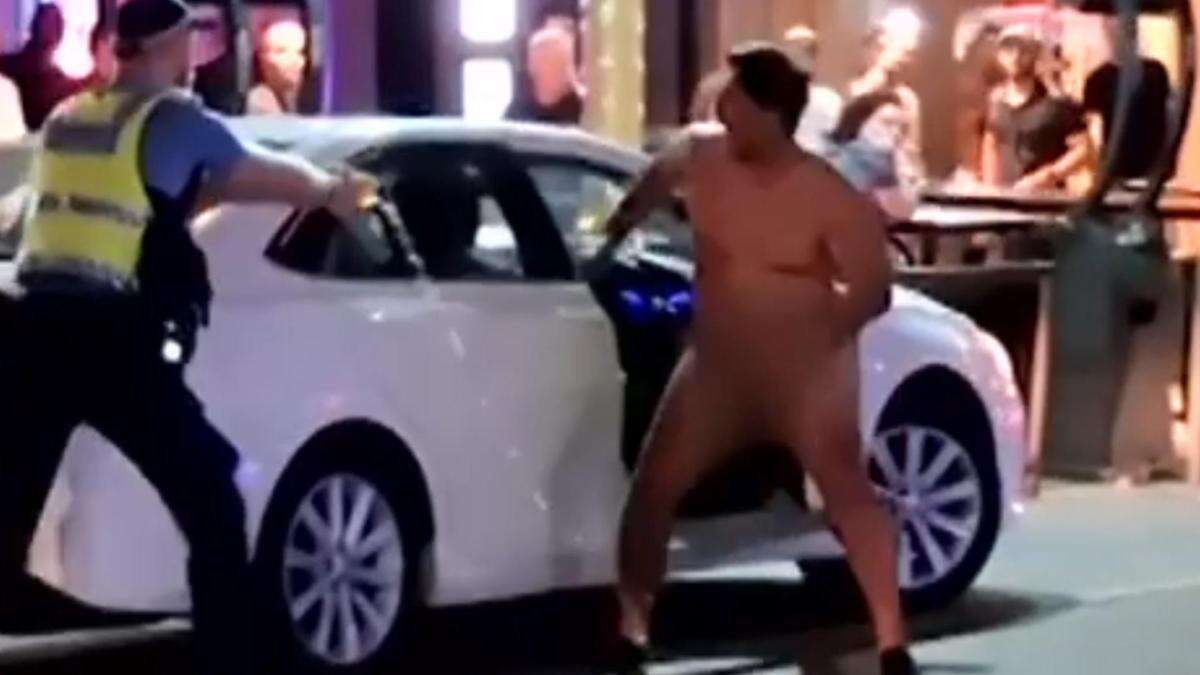 Naked man accused of wild rampage