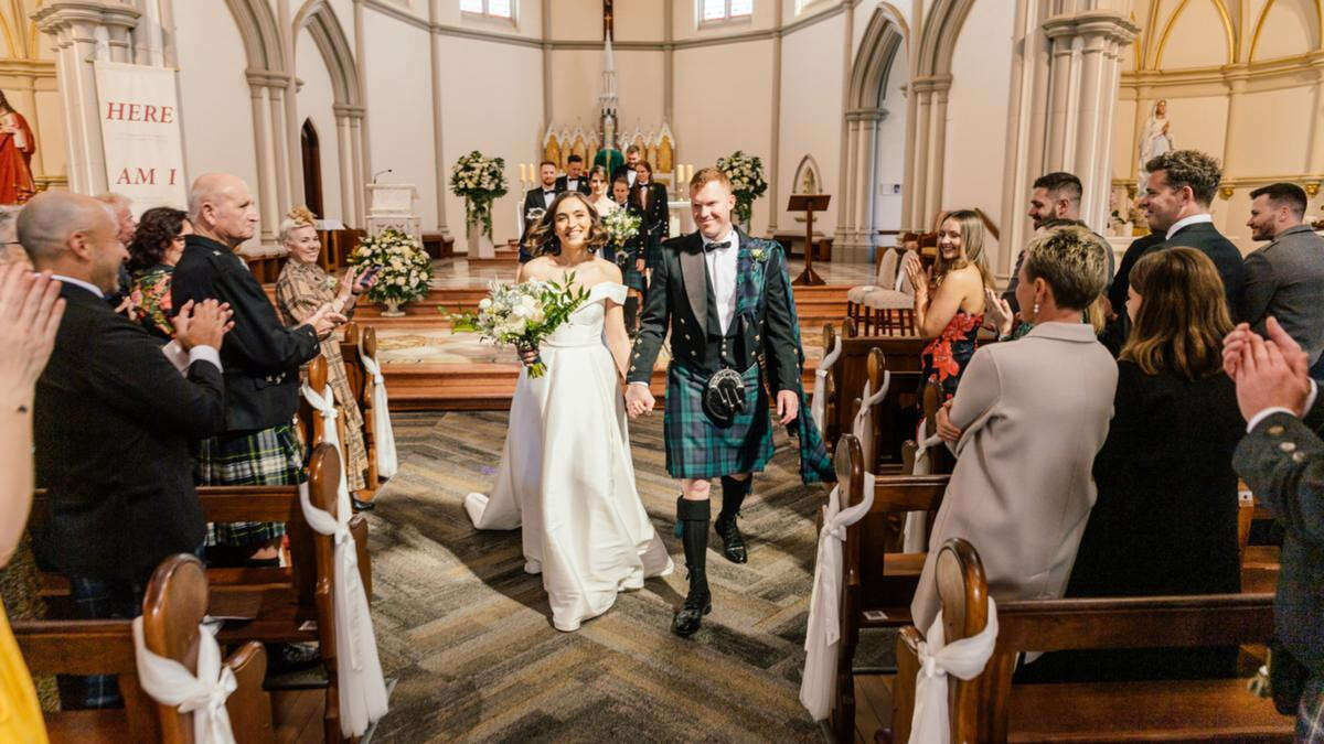 Scottish kilt dress-code at this Perth wedding