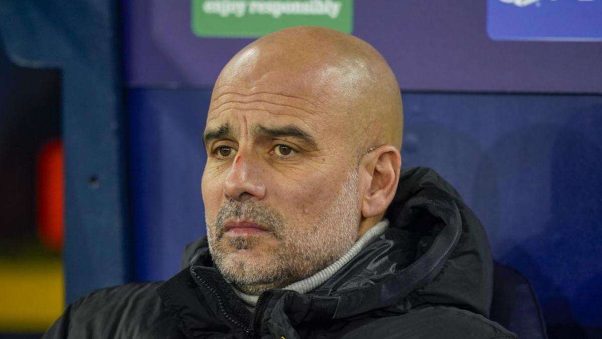 Head-scratcher: Guardiola has marks on nose and head