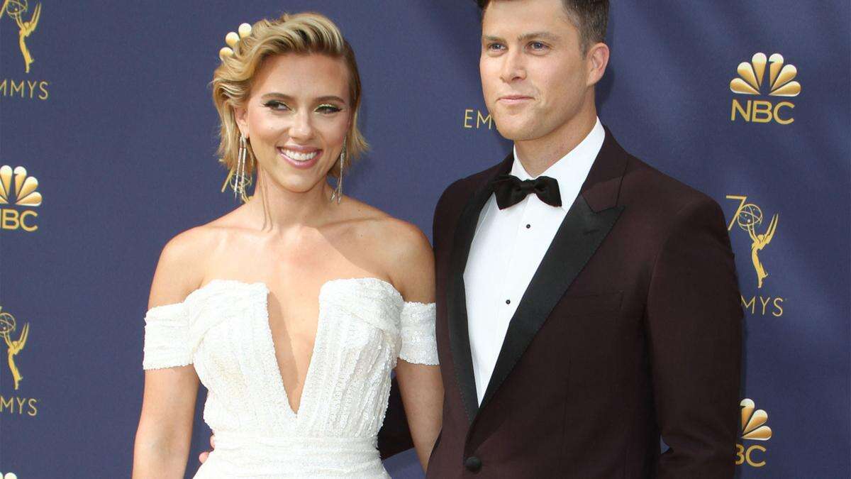 Colin Jost is a very great guy, says Scarlett Johansson