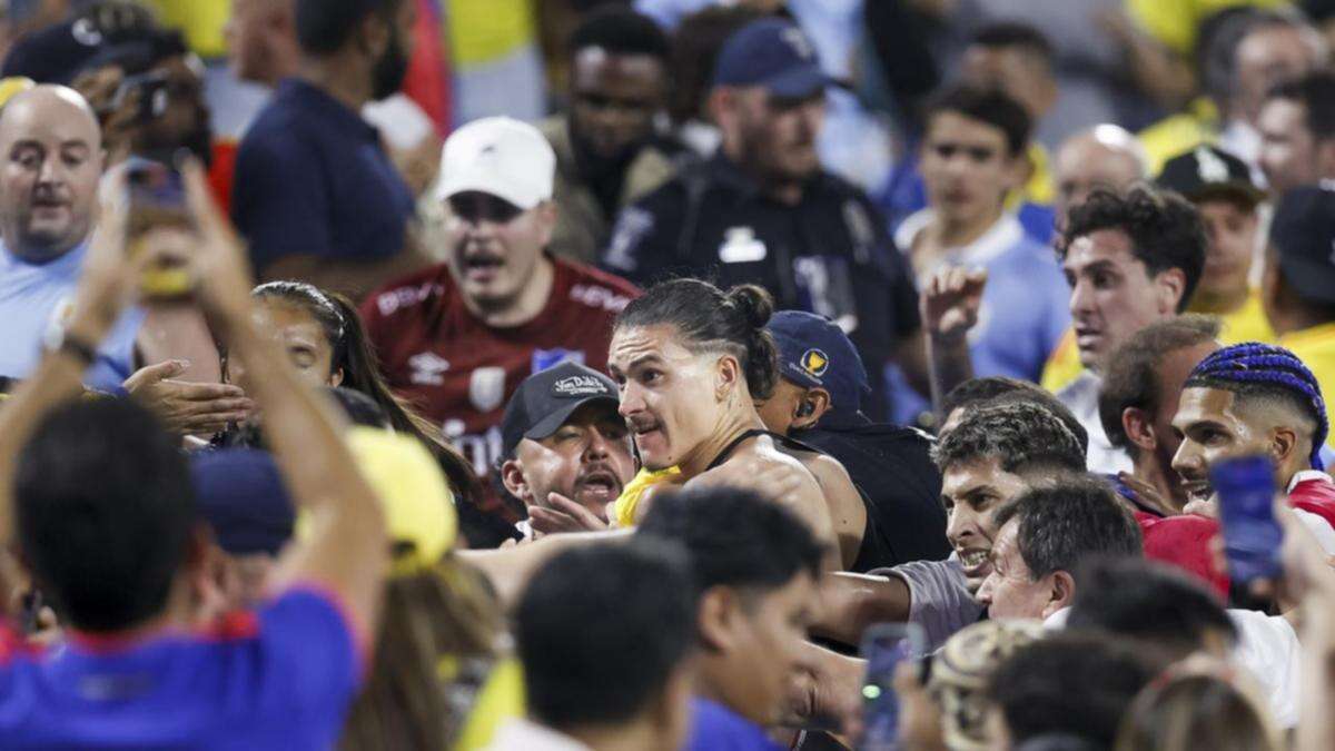 Uruguay players defend decision to enter crowd in brawl