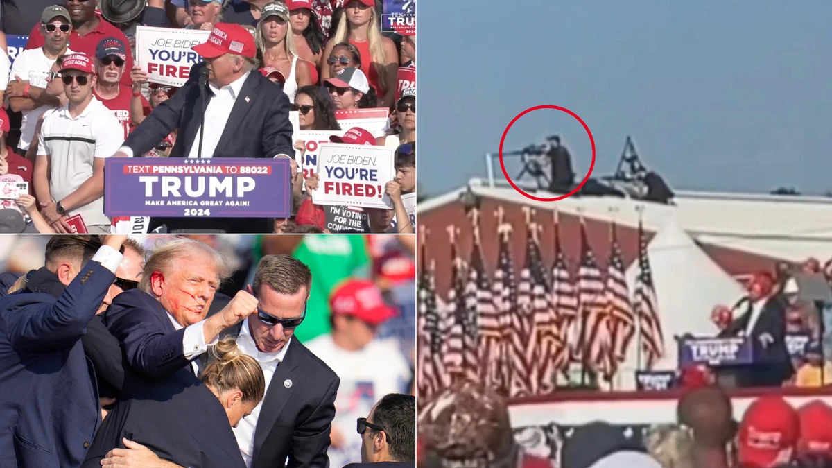 Incredible footage captures unseen moment as Trump is shot