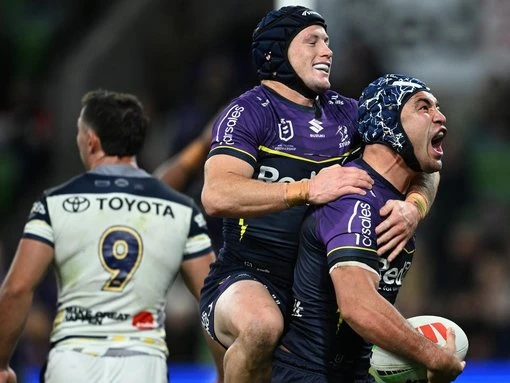 Halfback Hughes runs amok as Storm thump Cowboys