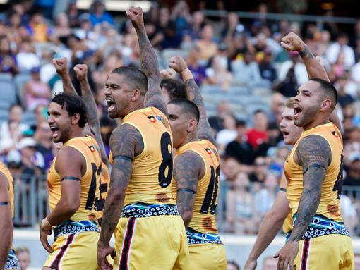 WATCH: Indigenous All Stars war cry sets Optus alight