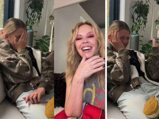 Kylie reacts to fan’s emotional video ahead of Perth show