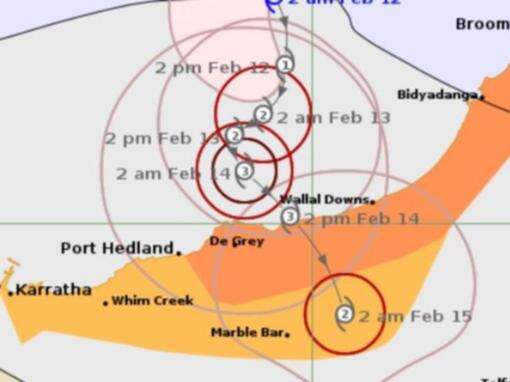 Cyclone warning, 160km/h winds