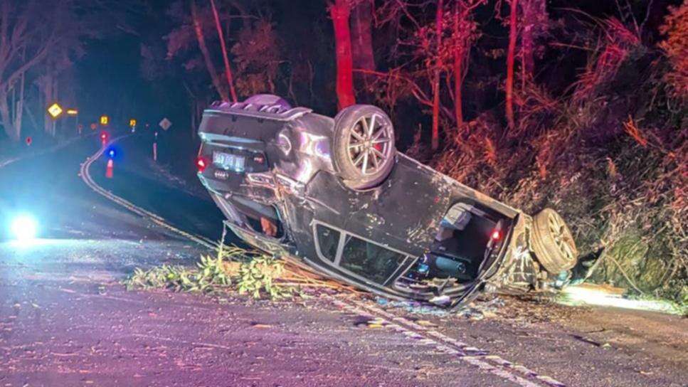 Pair of hot hatches flip on the same iconic Aussie road on the same day