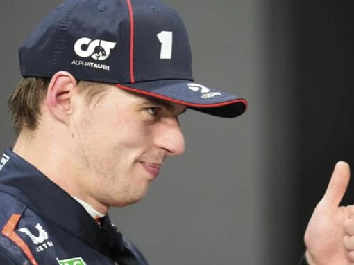 F1 world champ Max Verstappen celebrates becoming a dad