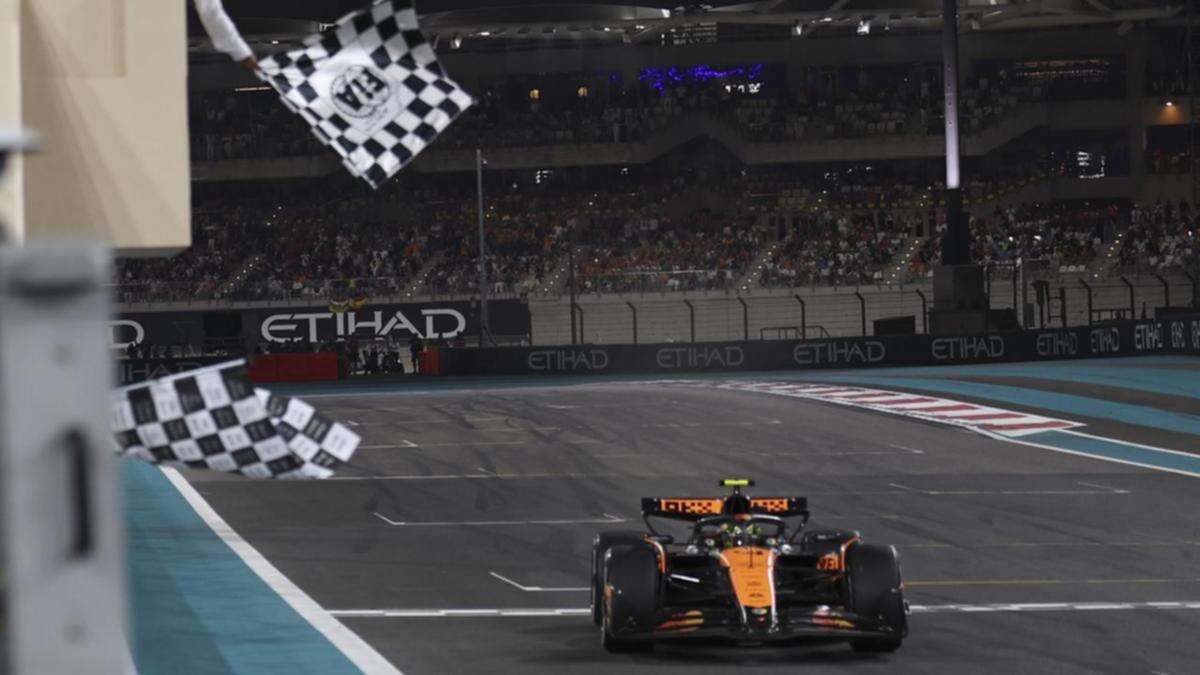 Norris wins Abu Dhabi GP as McLaren celebrate F1 crown