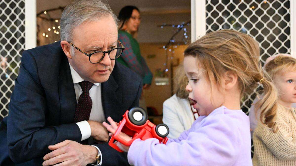 Albo reveals new childcare election vow