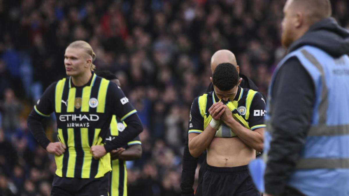 Man City's amazing slump continues with Villa defeat