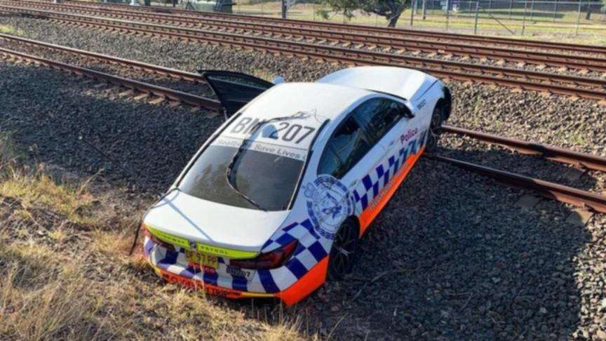 Police investigating after officers caught on camera crashing onto train tracks