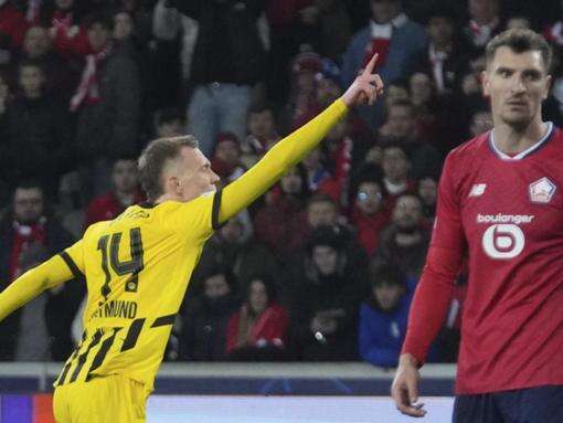 Dortmund beat Lille to reach Champions League quarters