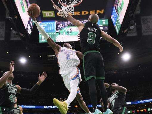 West-best Thunder down Celtics amid 3-pointer barrage