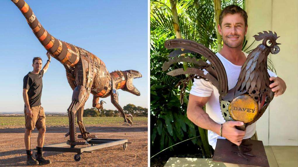 Thor actor Chris Hemsworth gifted sculpture by WA artist