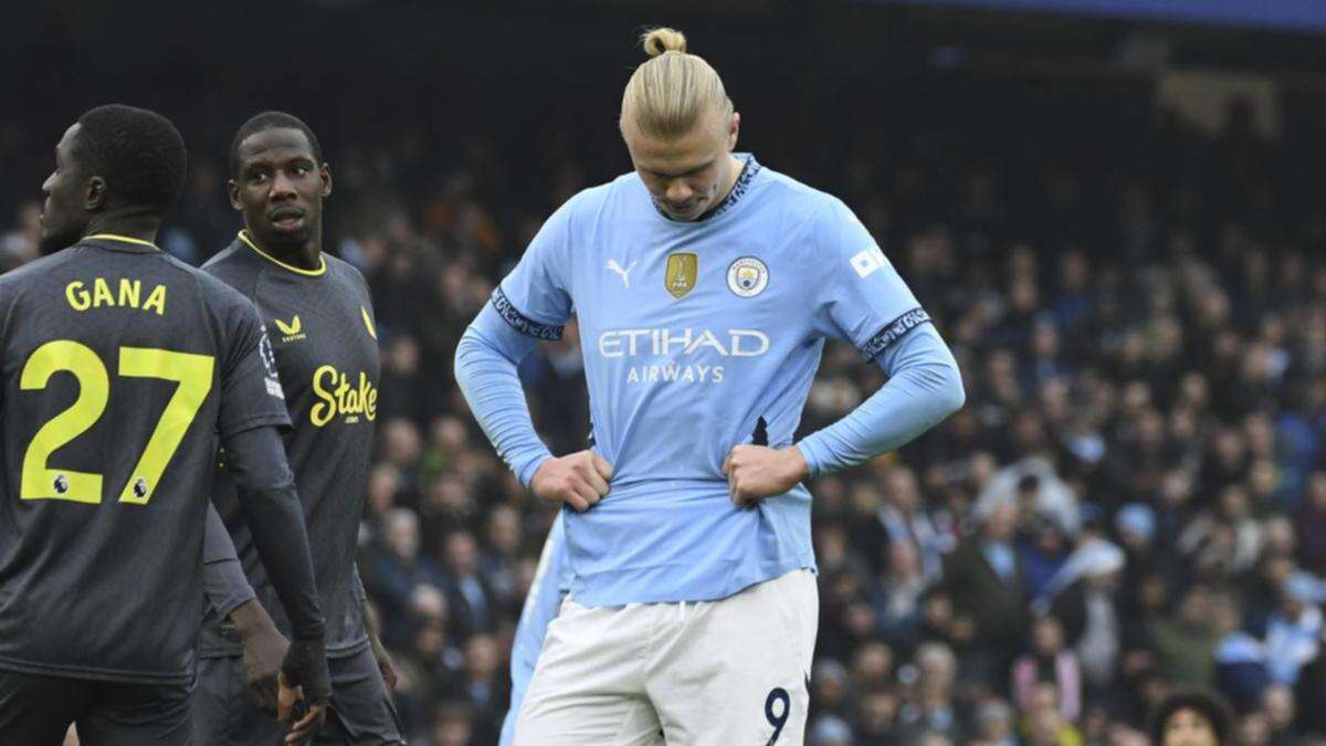 Haaland's penalty miss sees Man City held by Everton