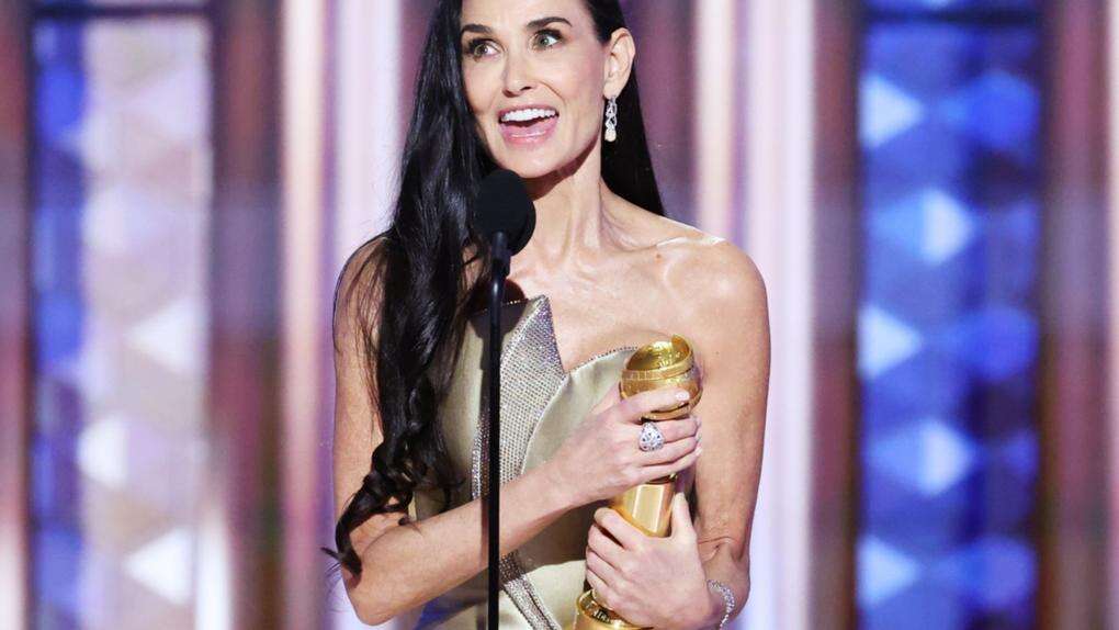 Golden Globe Awards: Demi Moore delivers powerful speech after being dismissed as a 'popcorn actress'