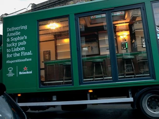 Two Arsenal fans get matchday pub transported to Lisbon for the UEFA Women’s Champions League final