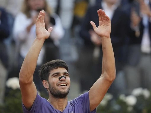 Alcaraz topples Sinner again to win the Italian Open