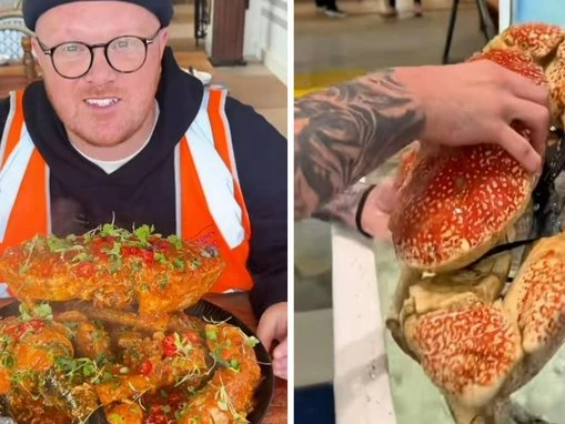 British food vlogger slammed for eating endangered crab