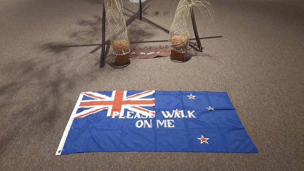 NZ gallery removes controversial flag walking artwork