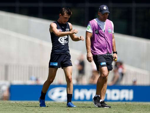 breakingACL heartbreak for top Carlton pick in practice game