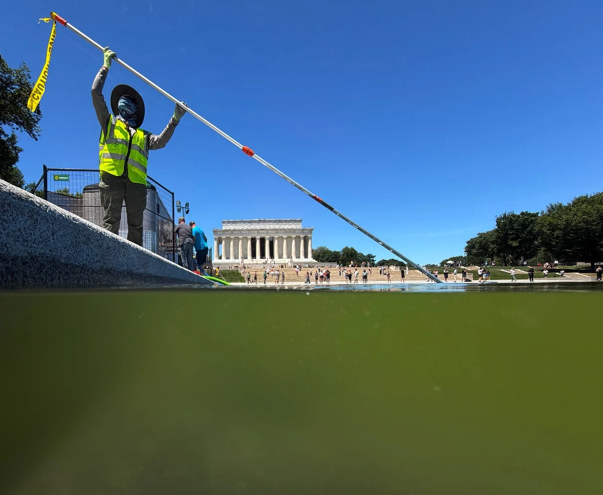 The Lincoln Memorial Reflecting Pool’s algae problem has better solutions than hydrogen peroxide, experts say