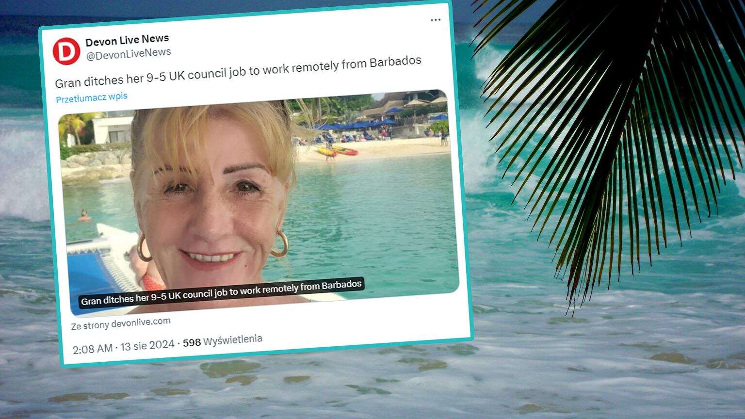 Ma 60 lat. Rzuciła stałą pracę i przeprowadziła się na Barbados. 