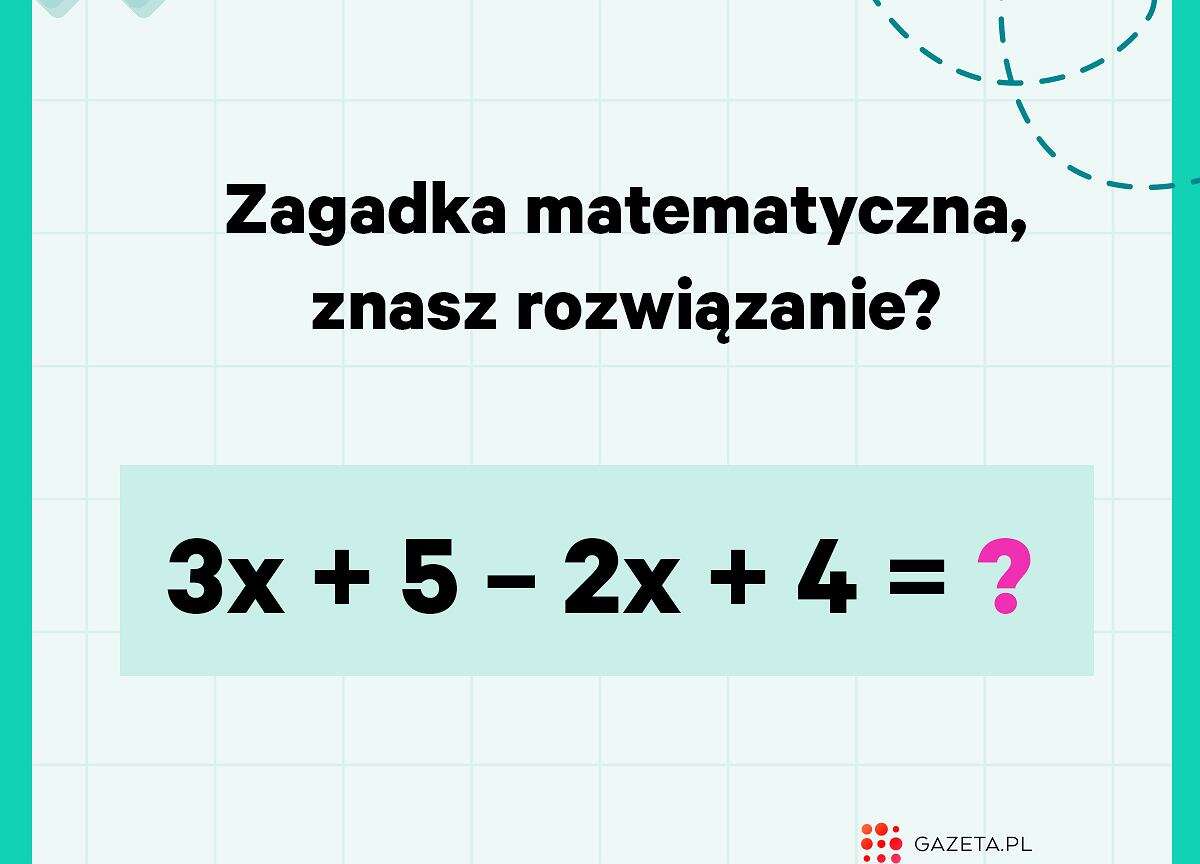 Kalkulator schowaj do szuflady i rozgrzej szare komórki. Jaki jest wynik równania? Masz 30 sekund