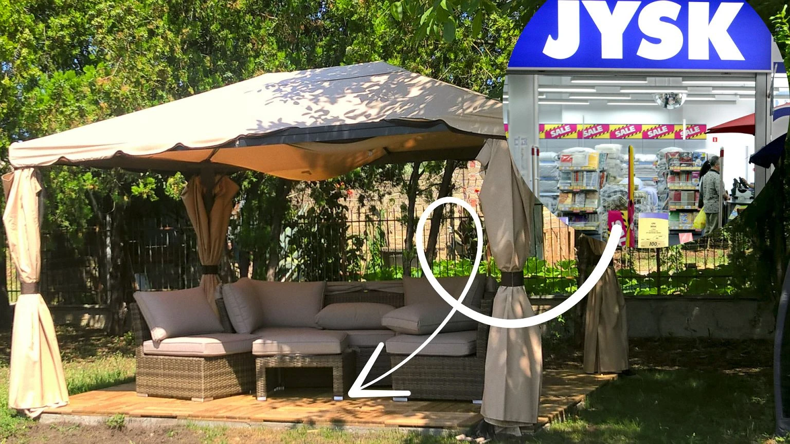 Pawilon do ogrodu z JYSK to hit. To najlepsza cena na rynku. 