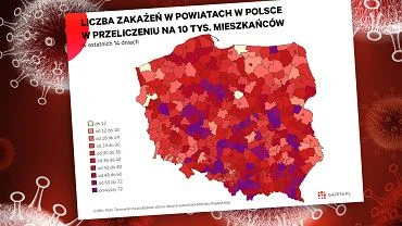 Epidemia rozlaa si po caym kraju. Czerwona strefa? Niektre powiaty wrcz purpurowe [WYKRES DNIA]