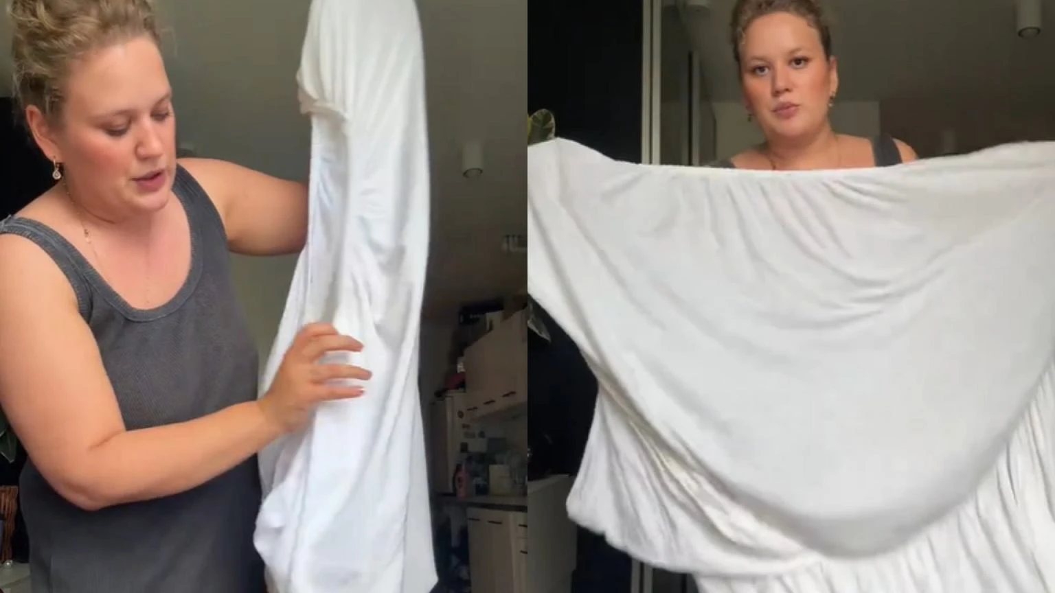 PokazaĹa, jak zĹoĹźyÄ przeĹcieradĹo z gumkÄ w 30 sekund. ZainspirowaĹa jÄ Rozenek-Majdan