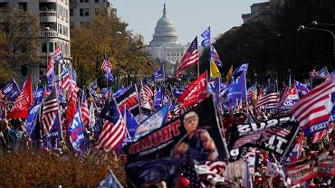 USA. Zwolennicy Donalda Trumpa w 