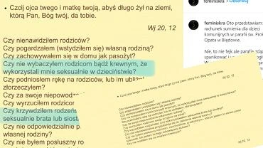 Wzr rachunku sumienia parafii w Bdowie sugeruje dzieciom, aby wybaczali rodzicom molestowanie seksualne. Proboszcz wyjania