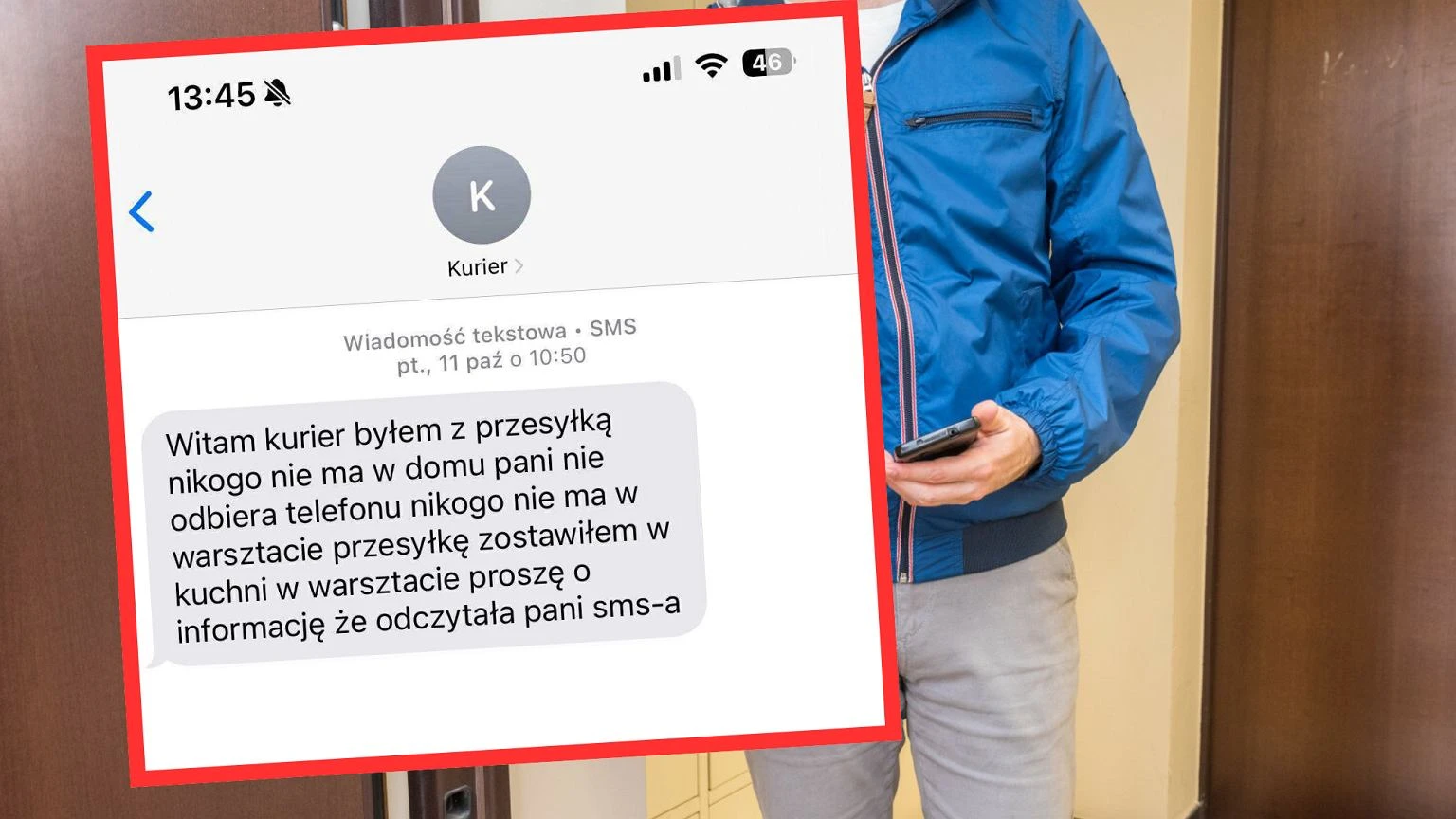 Kurier zostawił jej paczkę pod drzwiami. Oto co zrobiła. 
