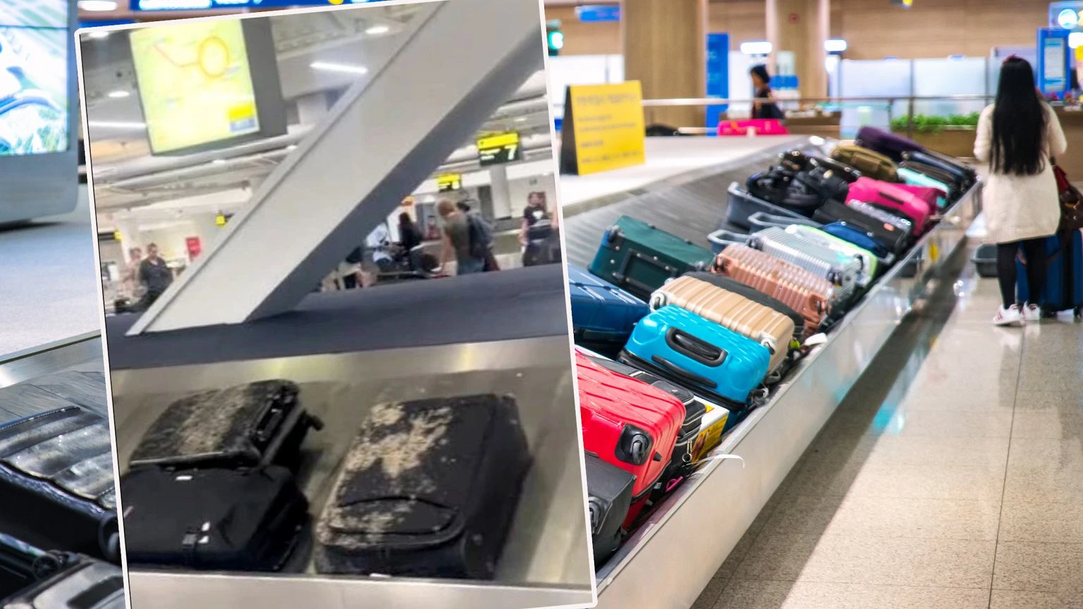 Pasażerowie odebrali walizki oblepione śmierdzącą mazią. 