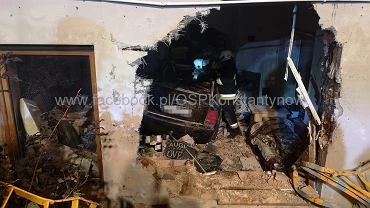 Konstantynw dzki. 23-latka, ktra wjechaa autem w dom bya pod wpywem rodkw odurzajcych