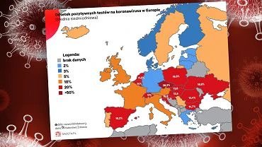 Ju co pity test na koronawirusa w Polsce daje wynik pozytywny. Prawie najwicej w Europie [WYKRES DNIA]