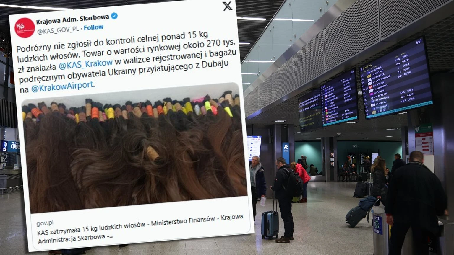 15 kg wĹosĂłw za 270 tys. zĹ. Nietypowy 