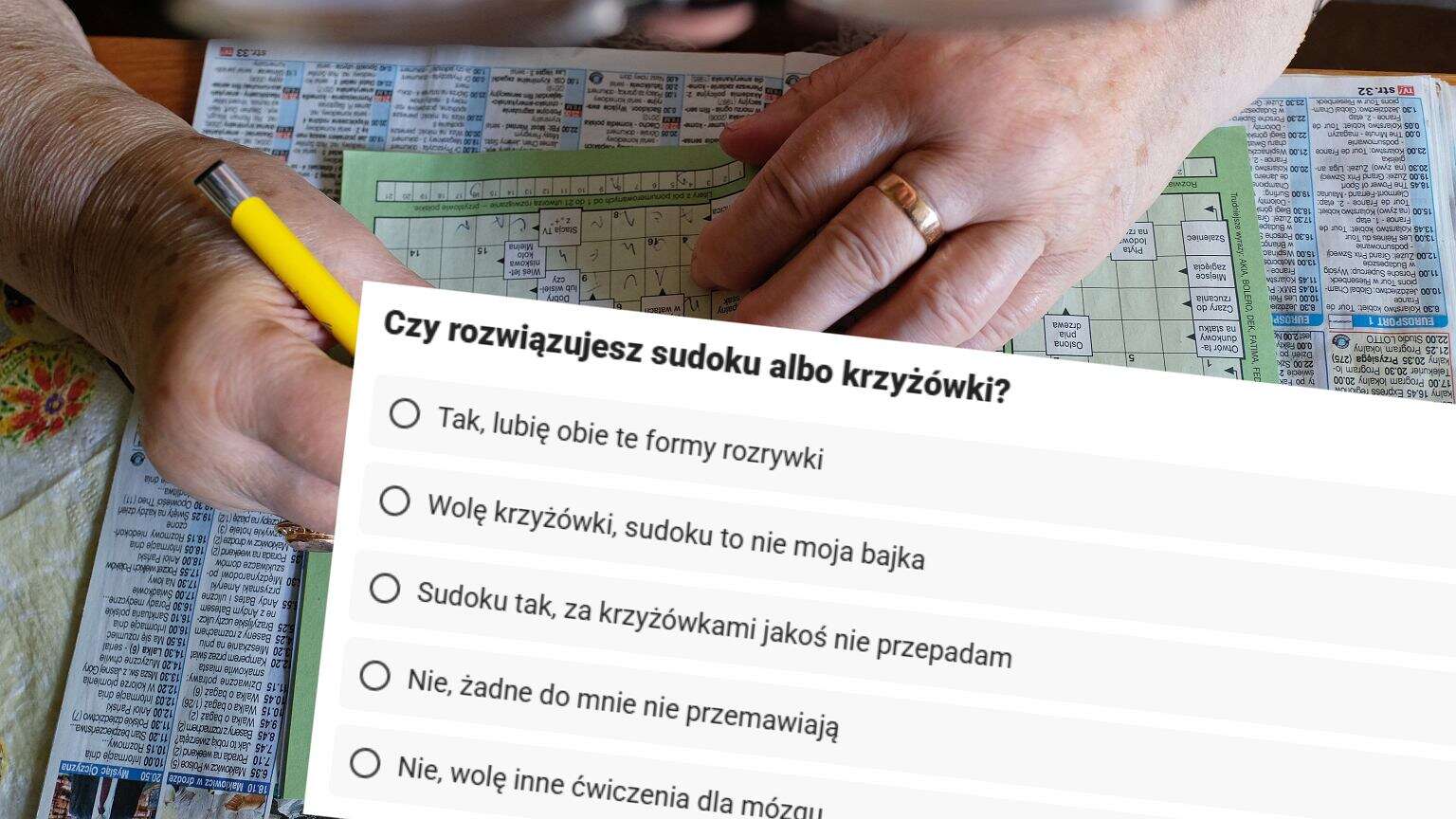 Czy rozwiązujesz sudoku albo krzyżówki? Miażdżące wyniki sondy. Nasi czytelnicy stawiają na jedno