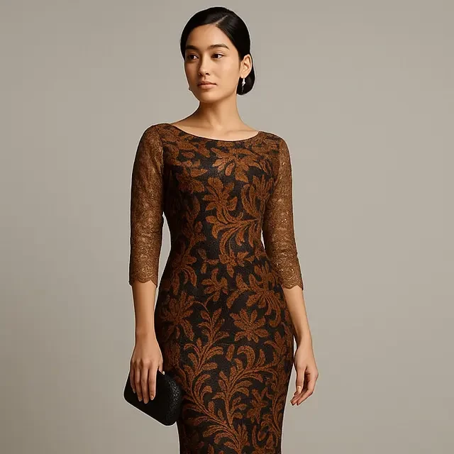 Biar Enggak Terkesan Kaku, Ini Cara Styling Long Dress Brokat agar Lebih Modern