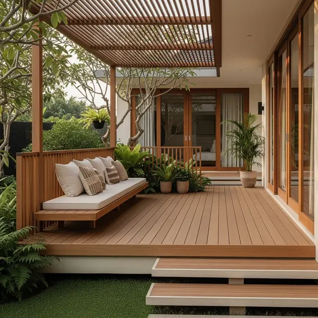 9 Model Teras Kayu yang Bikin Rumah Hangat Paling Dicari 2025, Kombinasi Estetika