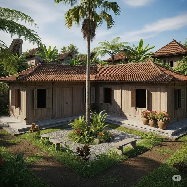10 Inspirasi Gambar Rumah Kampung Sederhana Tapi Cantik 3 Kamar, Modern & Hemat